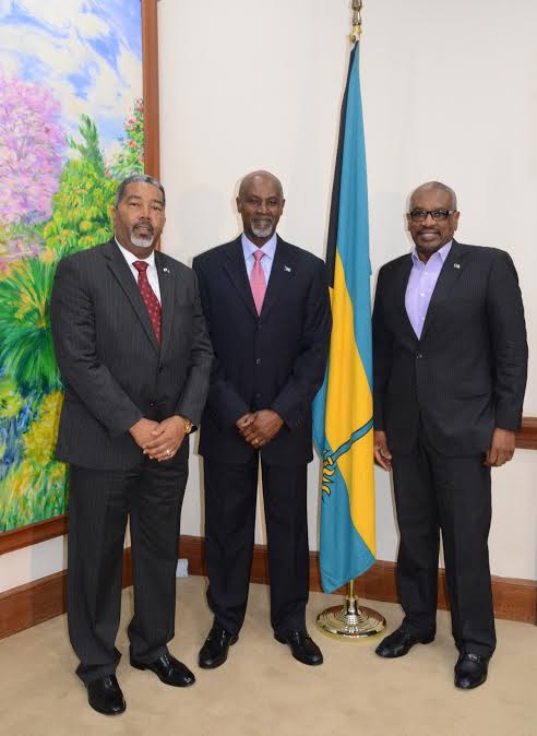 Maritime Authority’s Commodore Davy Rolle Pays Courtesy Call on the Prime Minister