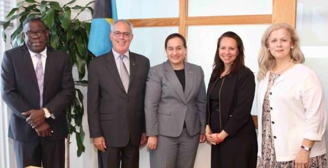 US Department of State Officials Pay Courtesy Call on Minister Symonette