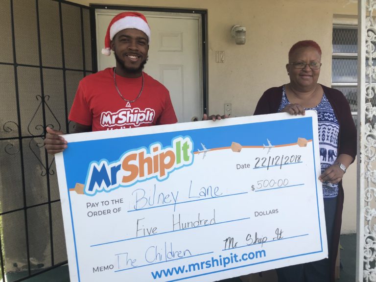 Mr. Ship It gives back
