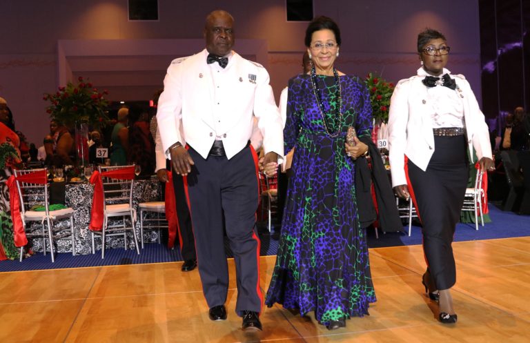 Governor’s General H.E. Dame Marguerite Pindling is stunning at annual Police Ball