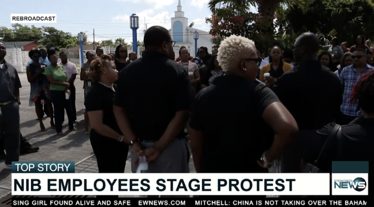 NIB employees stage protest