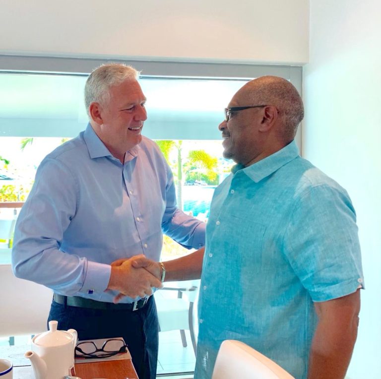 PM Minnis has briefing with St. Lucia’s Prime Minister Allen Chastanet