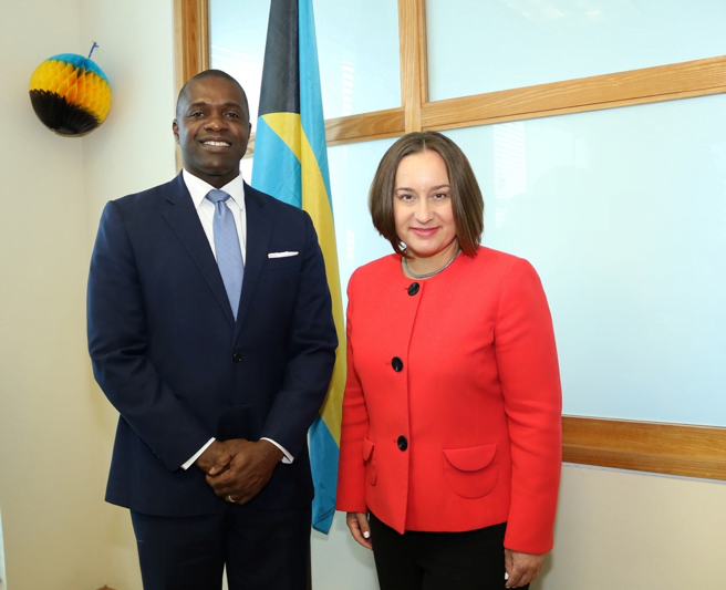 Minister of Financial Services, Trade and Industry makes courtesy call on U.S. Charge d’Affaires