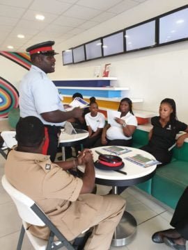 Officers hand out back to school safety tips