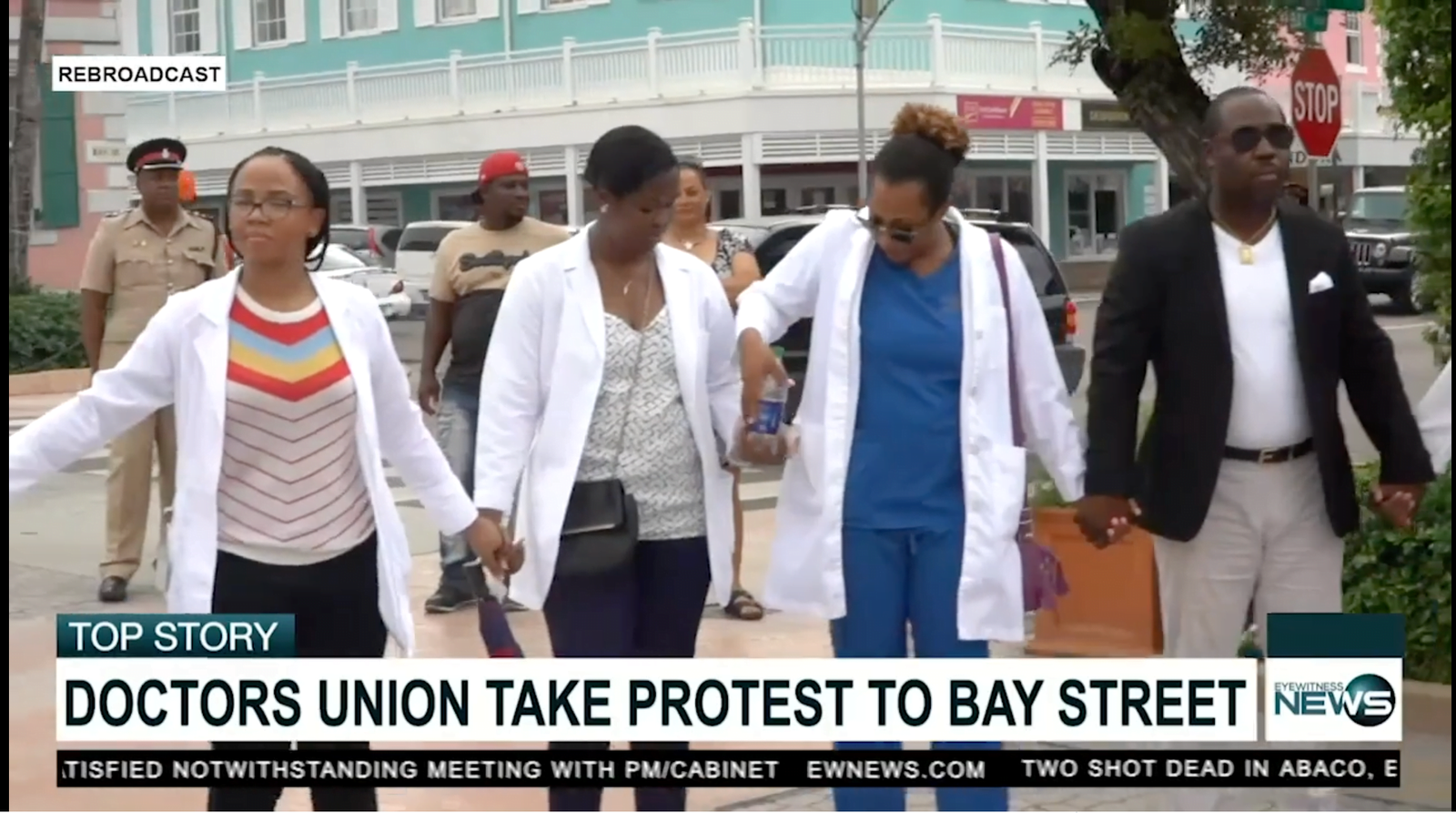 DOCTORS UNION TAKES PROTEST TO BAY STREET