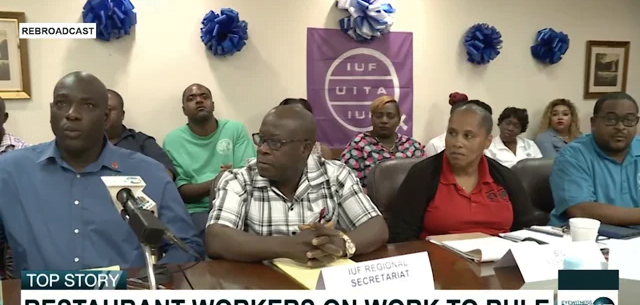 RESTAURANT WORKERS ON WORK TO RULE