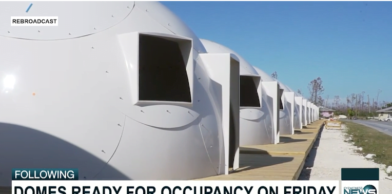 DOMES READY FOR OCCUPANCY ON FRIDAY