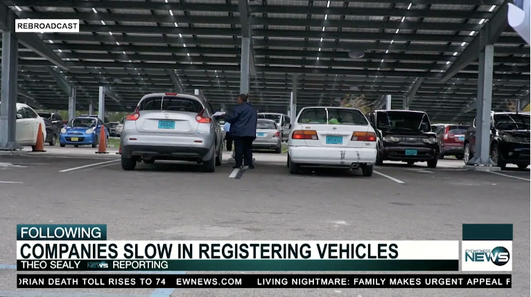 COMPANIES SLOW IN REGISTERING VEHICLES