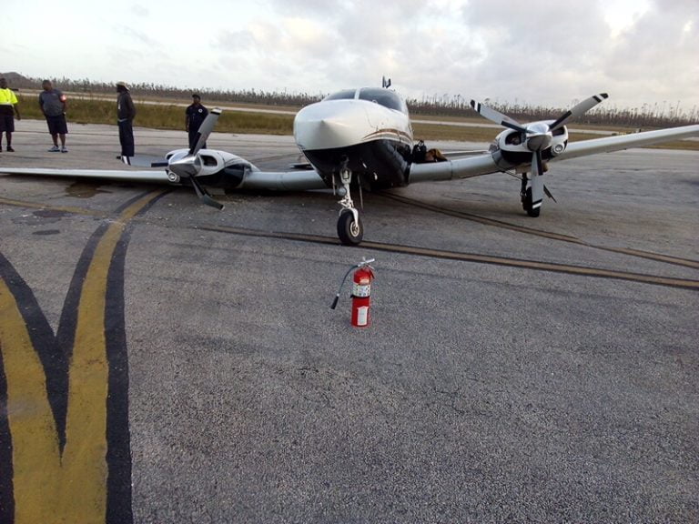 Flamingo Air plane’s landing gear collapses after landing