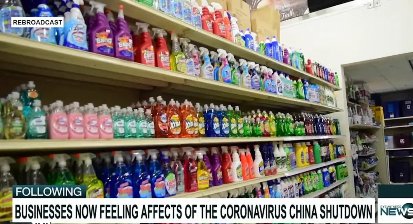 BUSINESSES NOW FEELING THE AFFECTS OF THE CORONAVIRUS CHINA SHUTDOWN