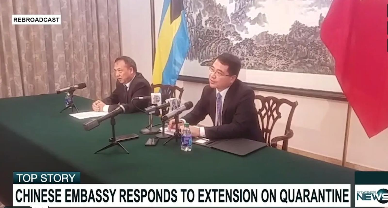 CHINESE EMBASSY RESPONDS TO EXTENSION ON QUARANTINE