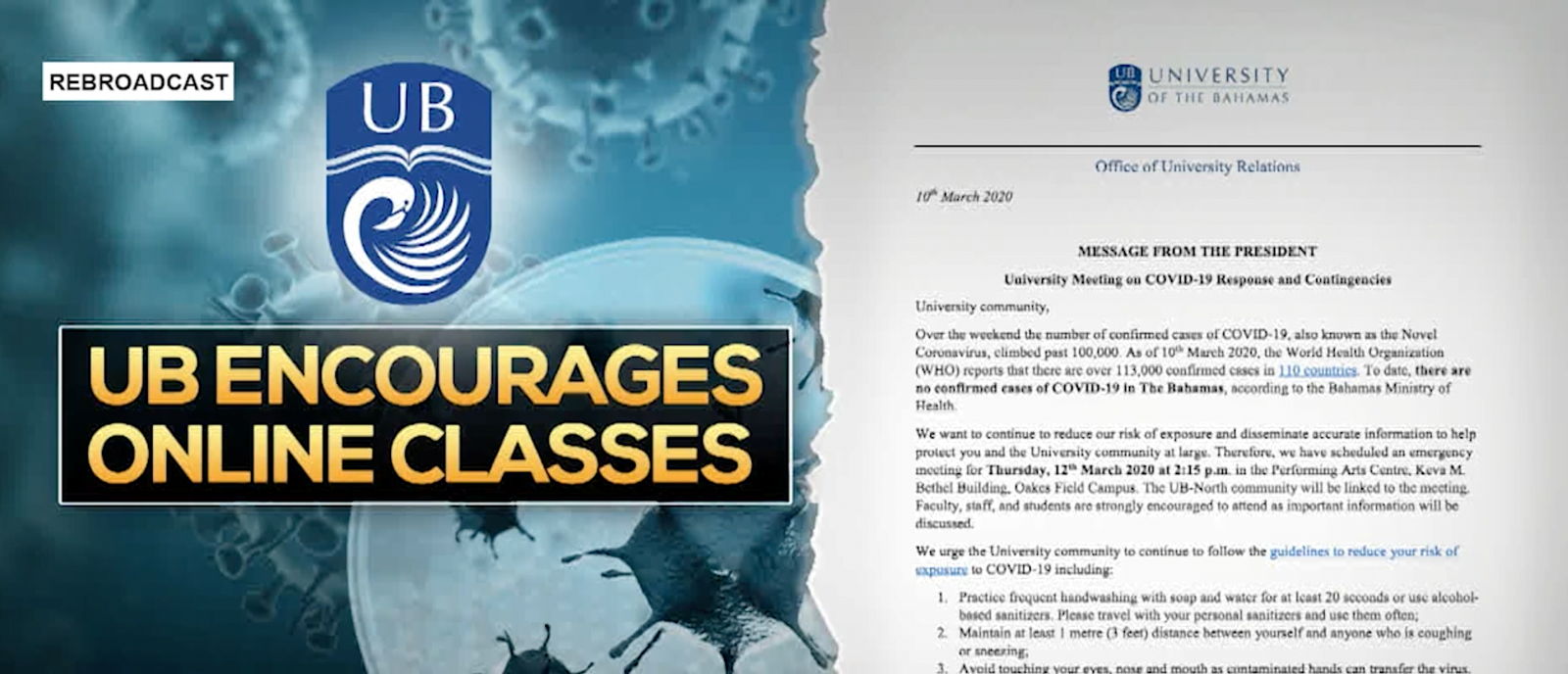 UB ENCOURAGING USE OF ONLINE APPLICATIONS