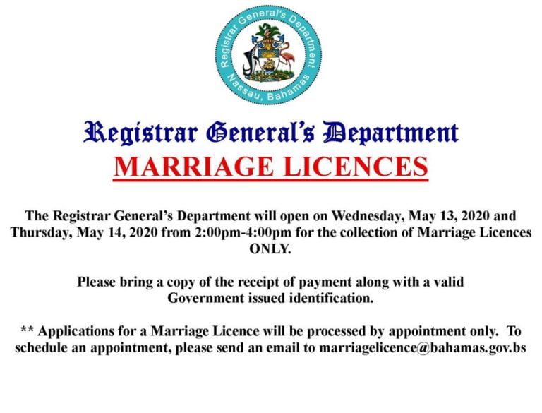 Marriage license collection resumes next week