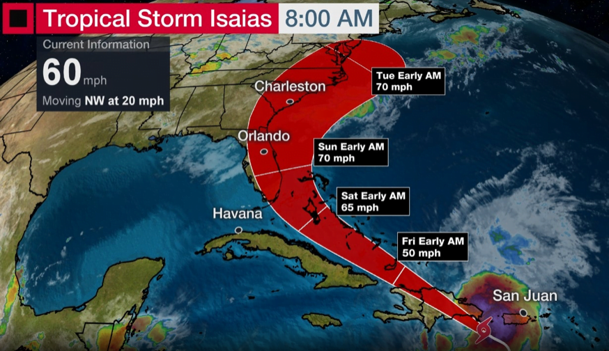 Tropical Storm Isaias Brings Heavy Rains Eye Witness News 3417