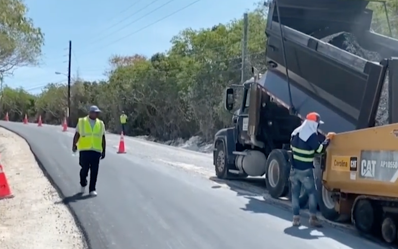 ROADWORKS  ON EXUMA BEGIN