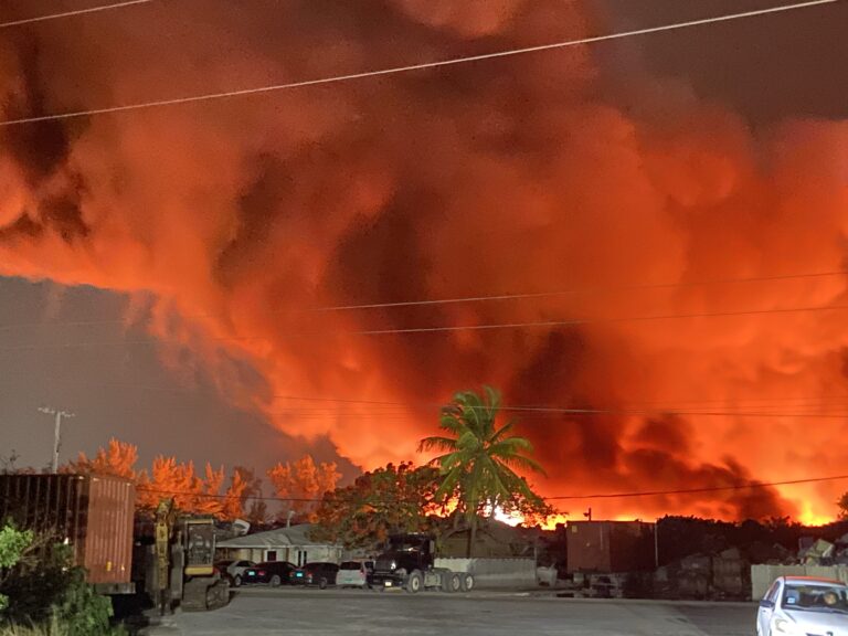 INFERNO: Colossal blaze near landfill burns through the night