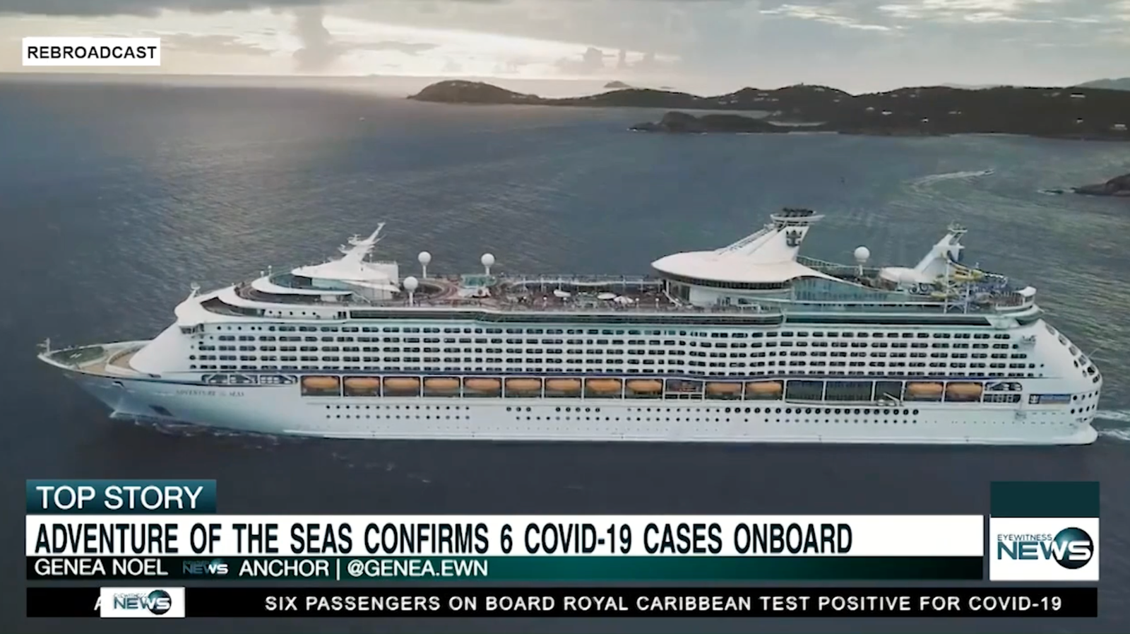 ADVENTURE OF THE SEAS CONFIRMS SIX COVID-19 CASES ONBOARD