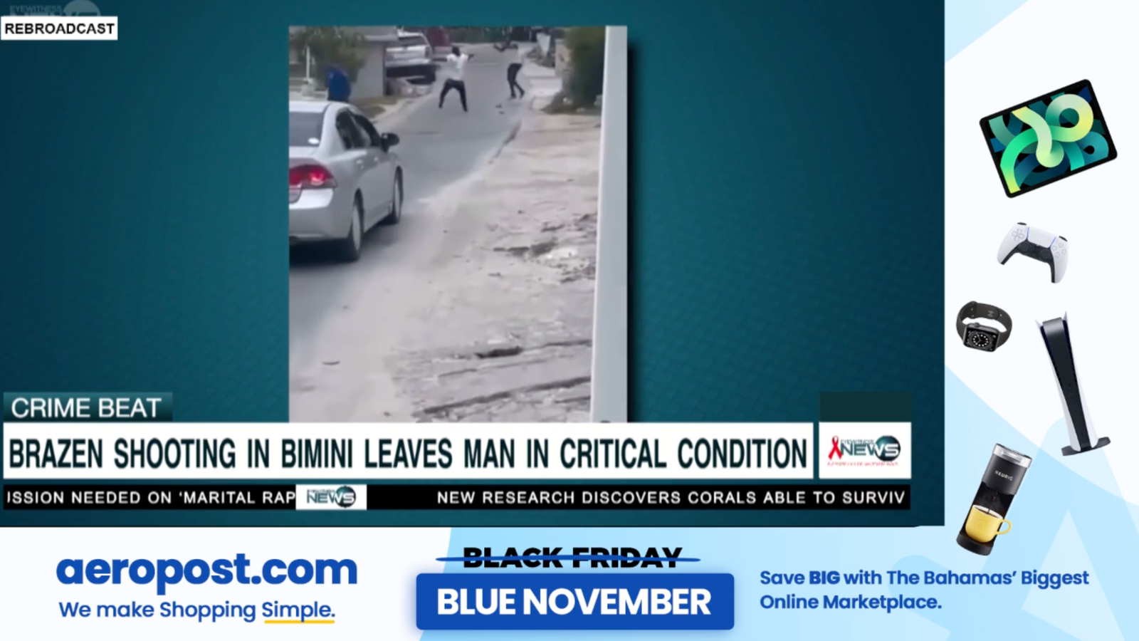 BRAZEN SHOOTING IN BIMINI LEAVES MAN IN CRITICAL CONDITION