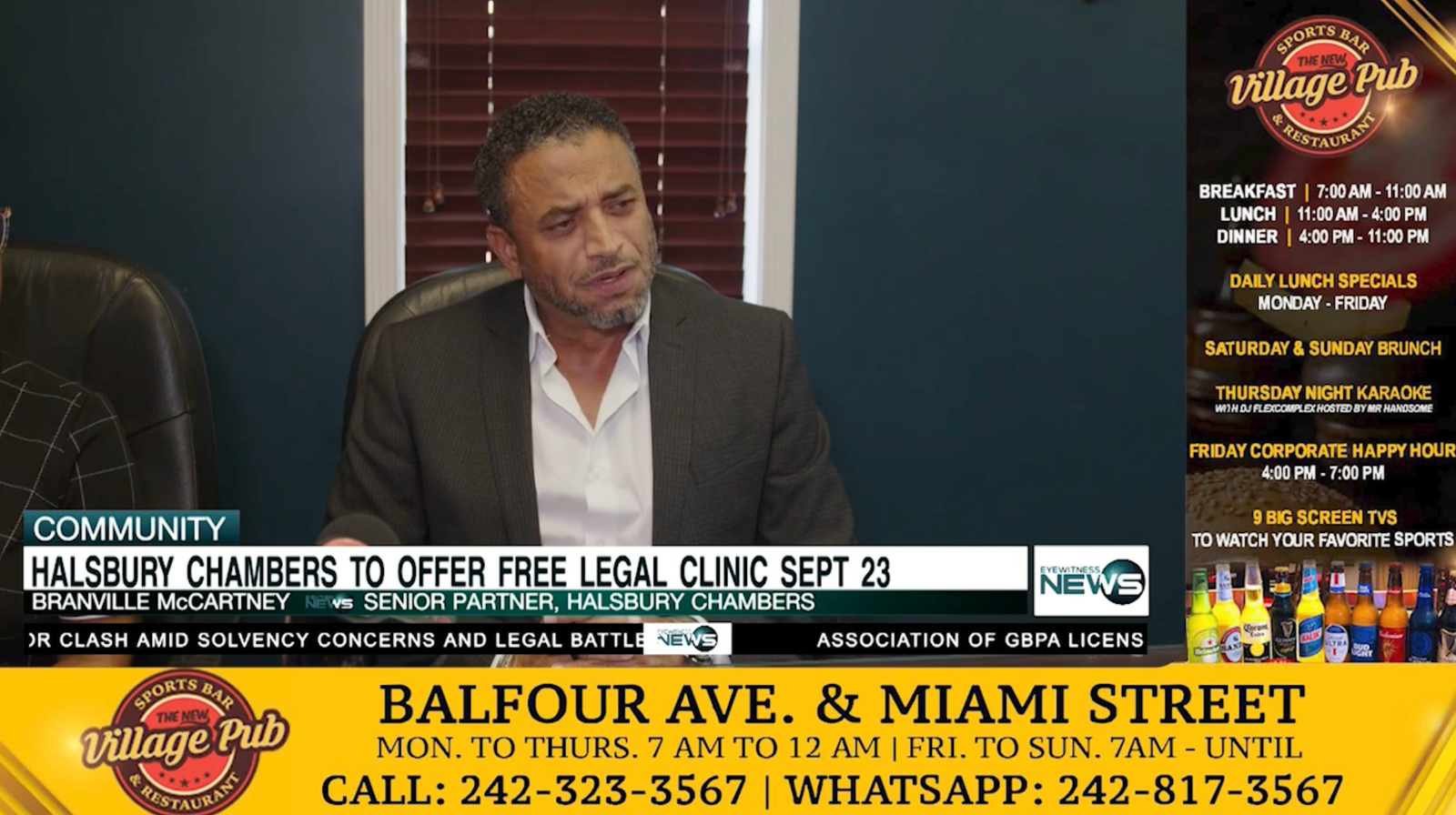 Halsbury Chambers to offer free legal clinic Sept 23