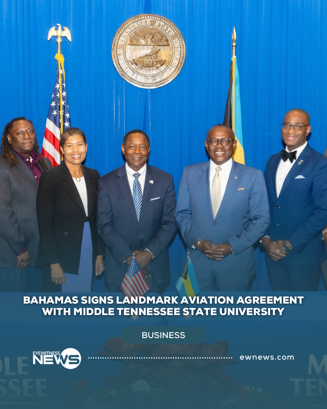 Bahamas signs landmark aviation agreement with Middle Tennessee State University