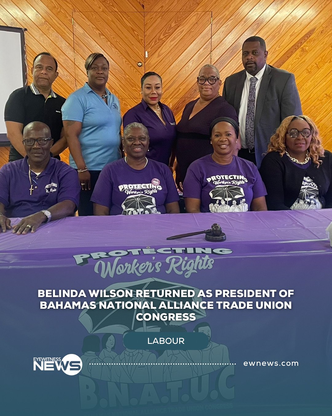 Belinda Wilson returned as President of the Bahamas National Alliance Trade Union Congress