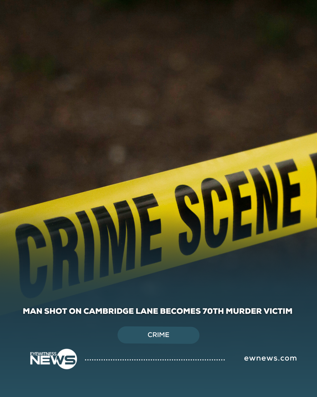 Man shot on Cambridge Lane becomes 70th murder victim