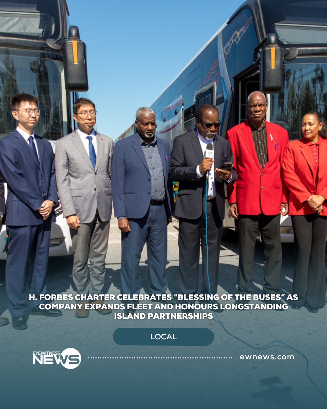 H. Forbes Charter celebrates “Blessing of the Buses” as company expands fleet and honours longstanding island partnerships