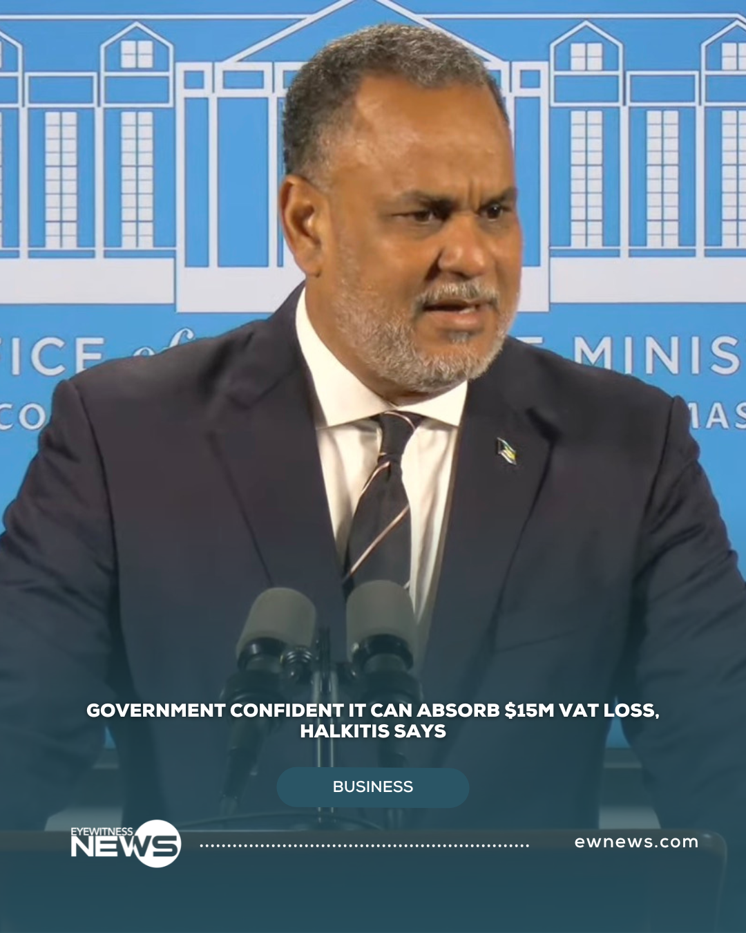 Government confident it can absorb $15M VAT loss, Halkitis says