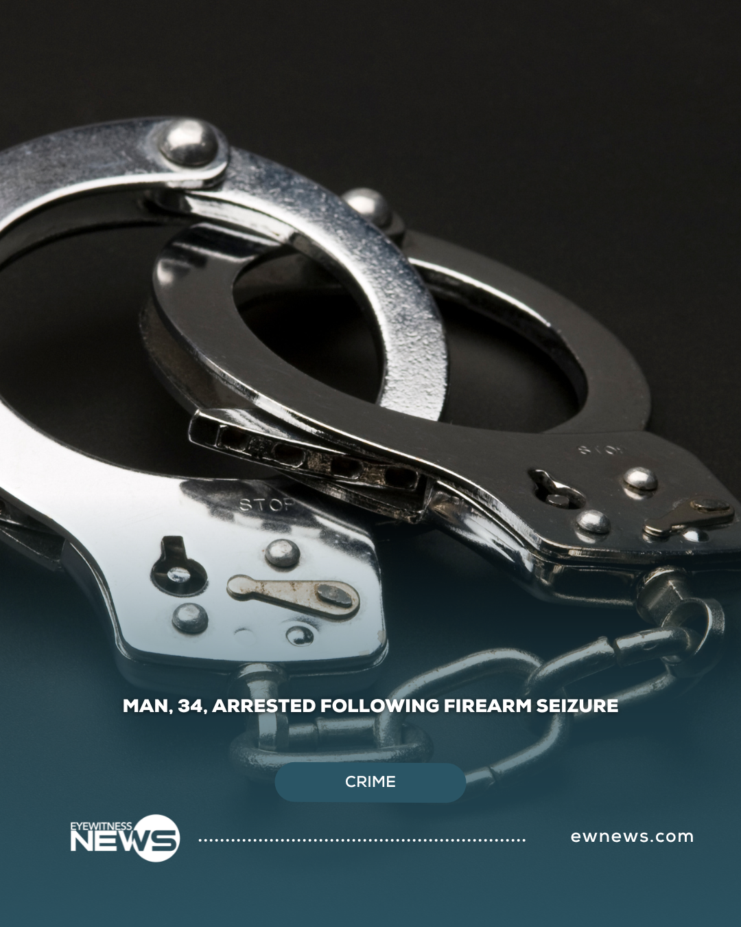 Man, 34,  arrested following firearm seizure