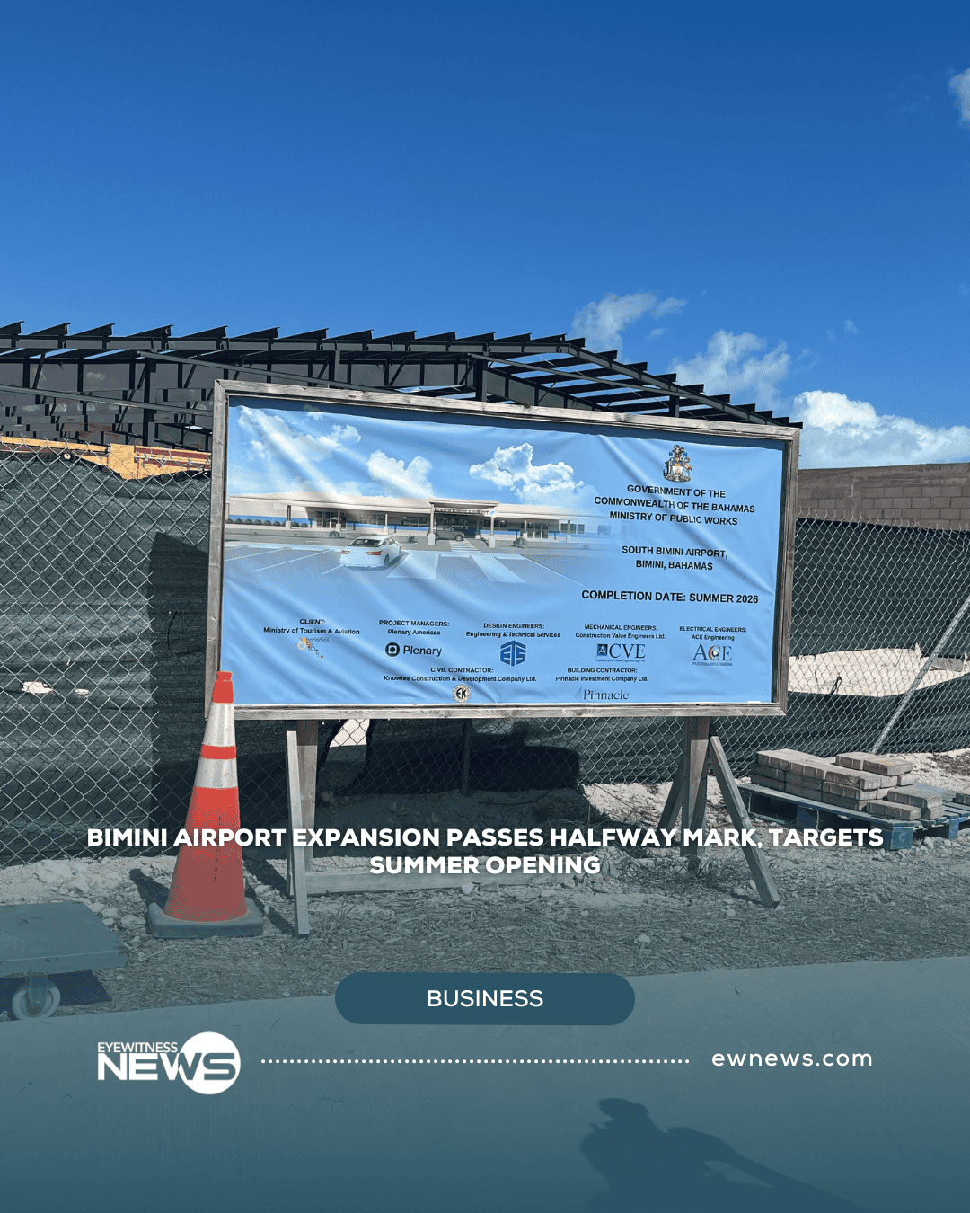 Bimini Airport expansion passes halfway mark, targets summer opening