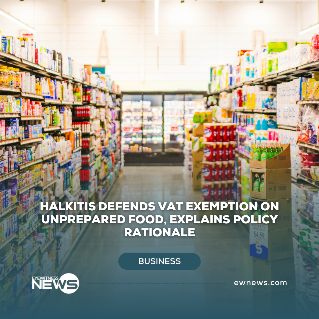 Halkitis defends VAT exemption on unprepared food, explains policy rationale