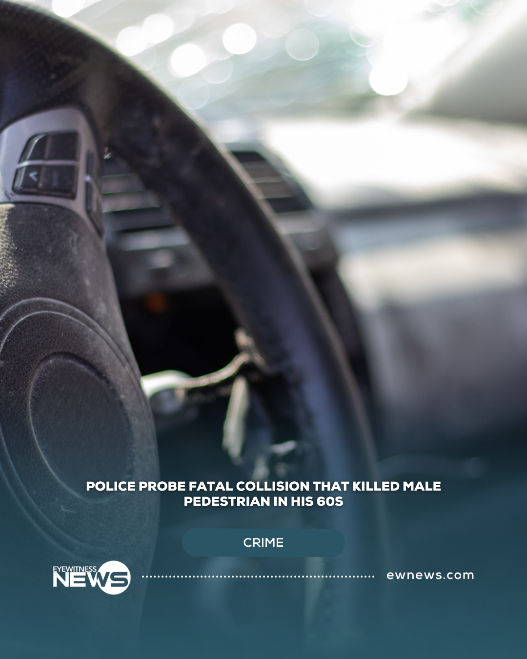 Police probe fatal collision that killed male pedestrian in his 60s