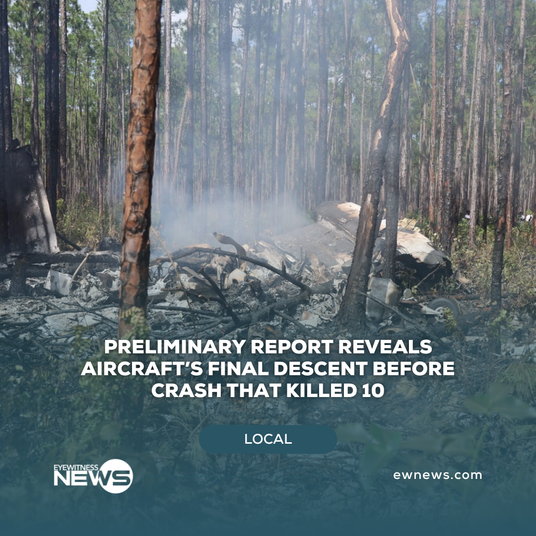 Preliminary report reveals aircraft’s final descent before crash that killed 10