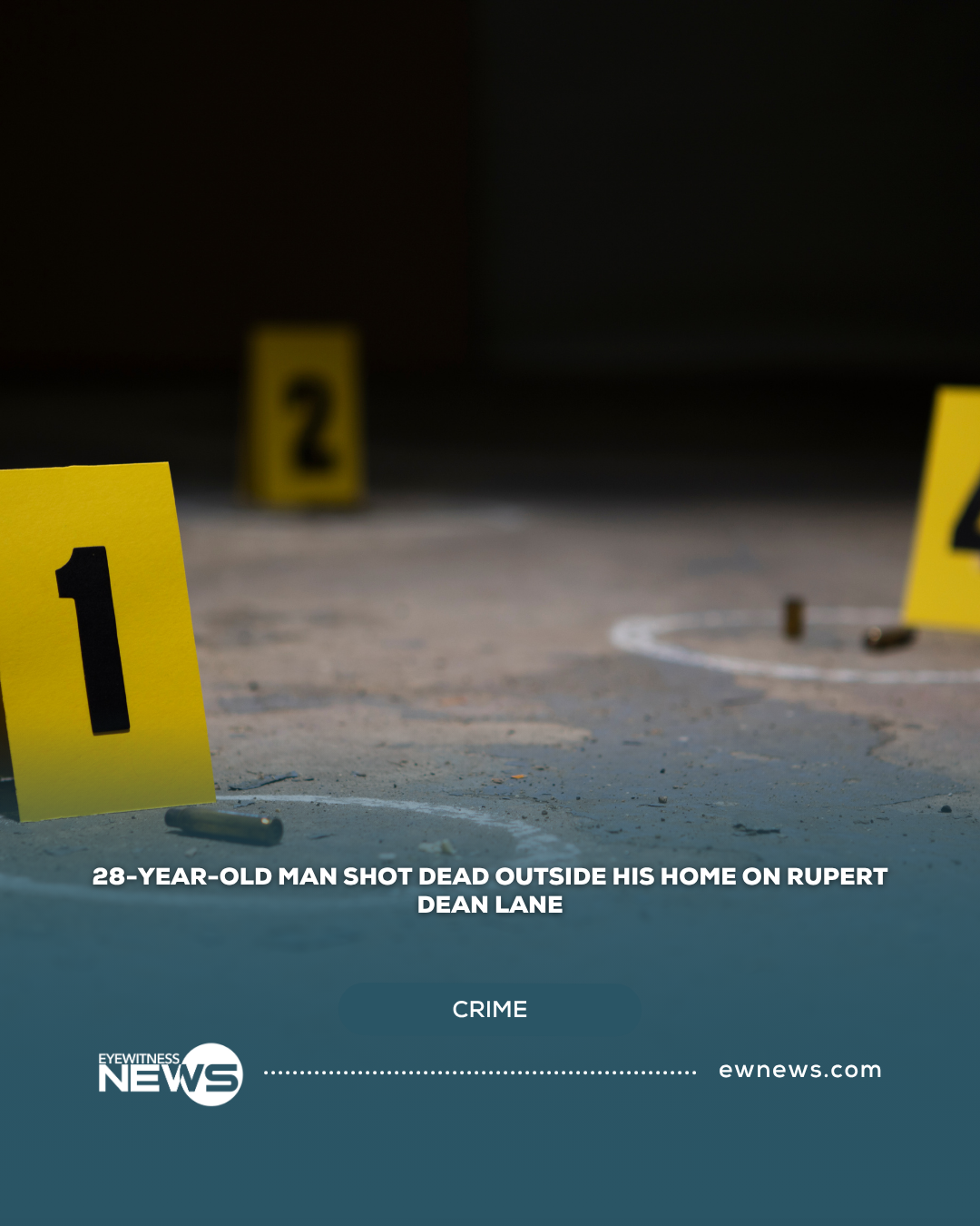 28-year-old man shot dead outside his home on Rupert Dean Lane