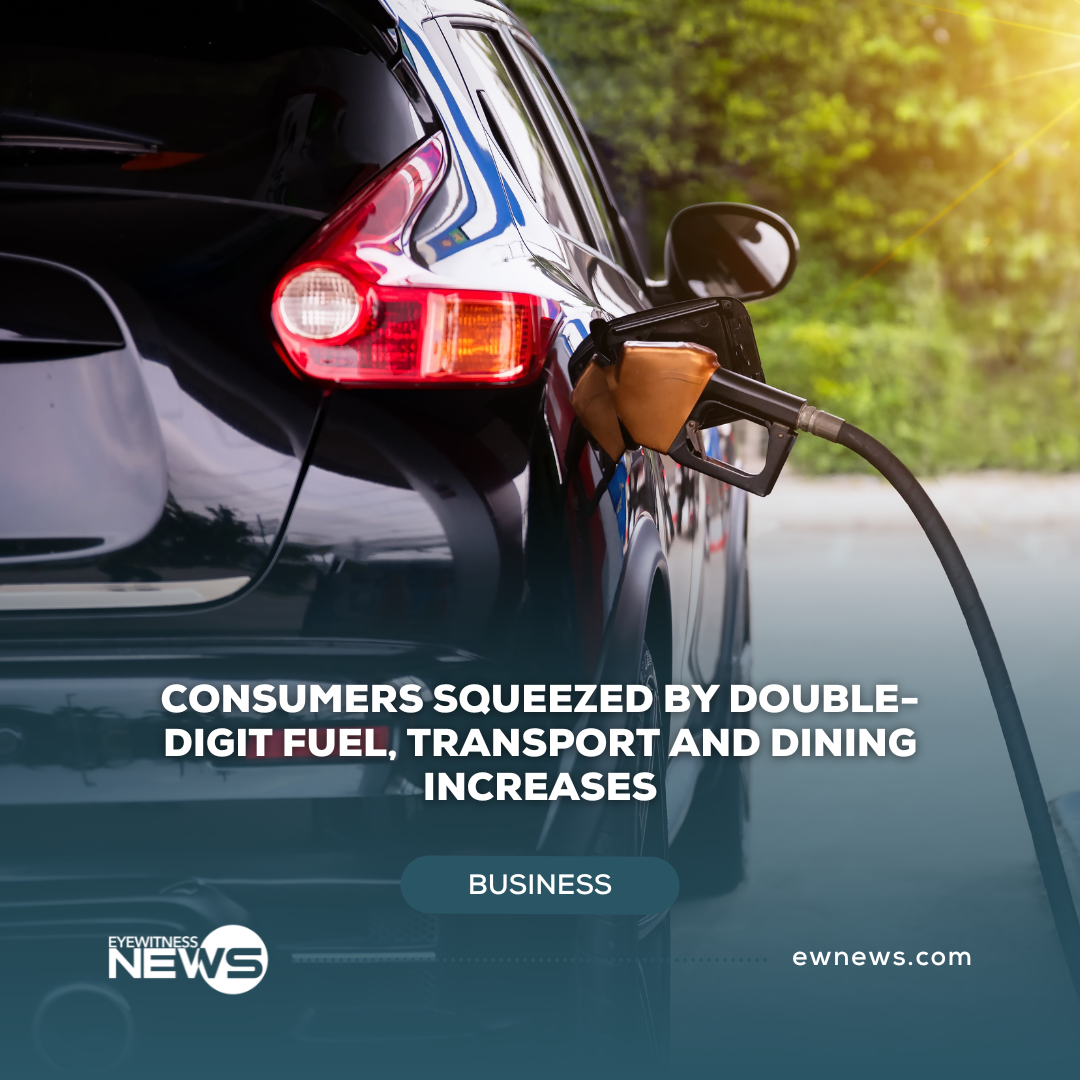 Consumers squeezed by double-digit fuel, transport and dining increases